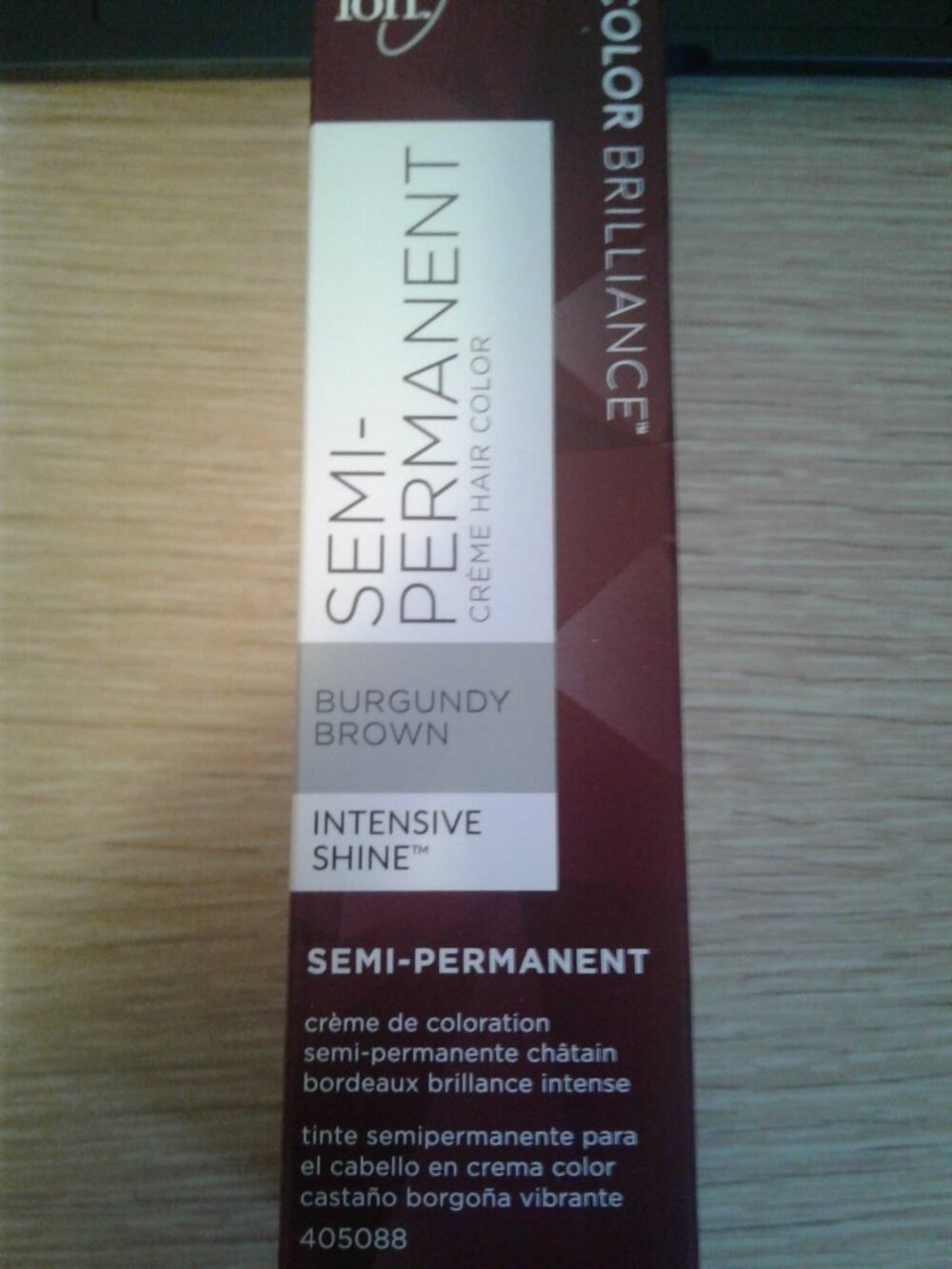 Color Brilliance Ion Burgundy Brown Semi Permanent Hair Color 3oz.Tube NEW